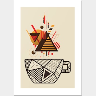 Geometric coffee Posters and Art